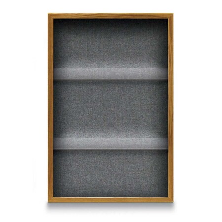 United Visual Products Outdoor Enclosed Combo Board, 48"x36", Satin Frame/White Porc & Cobalt UVCB4836OD-WHTPORC-COBACC